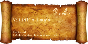 Villám Laura névjegykártya